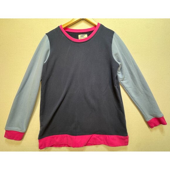 Lands' End Tops - Lands' End Women's Colorblock Pullover Sweatshirt Size Medium Multi Long Sleeve